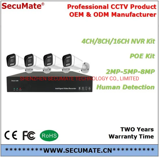 5MP Full Colour IP Poe NVR System Kits Outdoor Waterproof Human Detection Audio Security Surveillance CCTV Camera From CCTV Surveillance Manufacturer