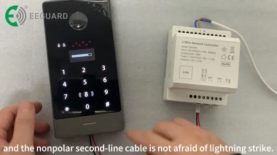 TCP/IP Video Intercom Apartment Smart Password Umlock Doorbell IP65 for 20 Family 