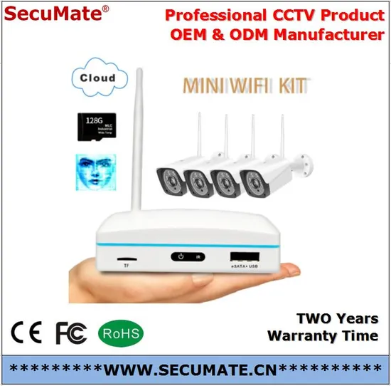 WiFi Surveillance Kit CCTV Home Security Camera System Wireless 8CH NVR Set Outdoor H. 265+ 3MP Face Recognition Cloud P2p 